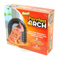 Когтеточка со щеткой Кошачье удовольствие Purrfect Arch
